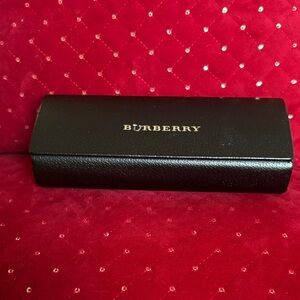 Burberry Black Leather Eyeglass Case